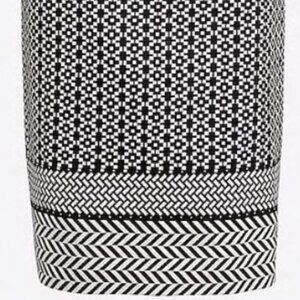J Crew women's Chevron pencil skirt size 14 black and white